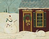 House with Snowman